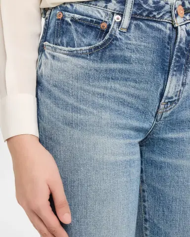 Moussy Vintage Washed Denim Mid-Rise Flared Jeans | Thumbnail 5 Moussy Vintage Washed Denim Mid-Rise Flared Jeans | Thumbnail 5