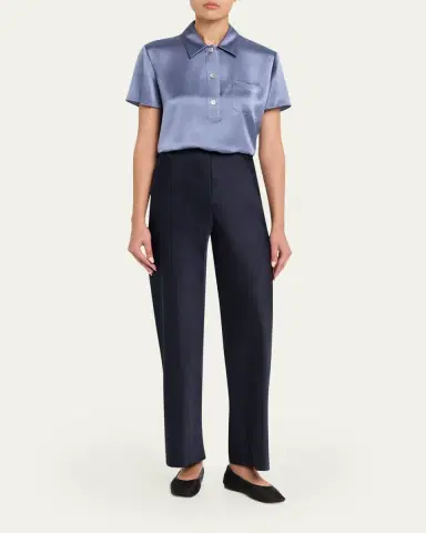 Vince Colette High-Waist Fluid Satin Bias Pants | Thumbnail 6 Vince Colette High-Waist Fluid Satin Bias Pants | Thumbnail 6