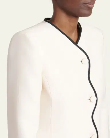 Valentino Garavani Wave Trim Minidress | Thumbnail 5 Valentino Garavani Wave Trim Minidress | Thumbnail 5