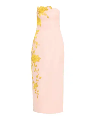 Lela Rose Strapless Rose Fil Coupe Ankle Cocktail Dress | Thumbnail 1