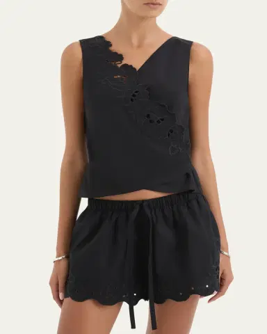 SIR Klara Embroidered Wrap Top | Thumbnail 4