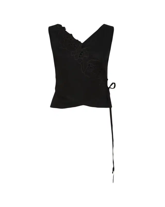 SIR Klara Embroidered Wrap Top
