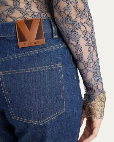 Valentino Garavani Button-Front Straight-Leg Jeans | Thumbnail 5 Valentino Garavani Button-Front Straight-Leg Jeans | Thumbnail 5