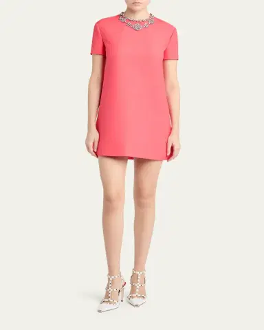 Valentino Garavani Crystal Embroidered Wool-Silk Mini Dress | Thumbnail 2 Valentino Garavani Crystal Embroidered Wool-Silk Mini Dress | Thumbnail 2