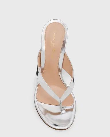 Gianvito Rossi 70mm Metallic Leather Thong Sandals | Thumbnail 2 Gianvito Rossi 70mm Metallic Leather Thong Sandals | Thumbnail 2