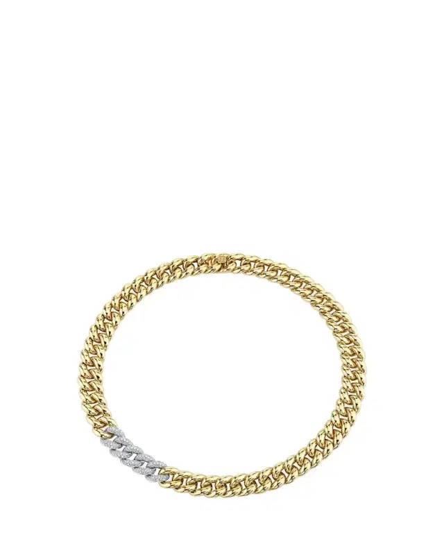 Sydney Evan 14k Two-Tone Diamond Curb Chain Necklace