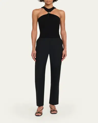 Ronny Kobo Marcel Embellished Halter Jersey Top | Thumbnail 2 Ronny Kobo Marcel Embellished Halter Jersey Top | Thumbnail 2