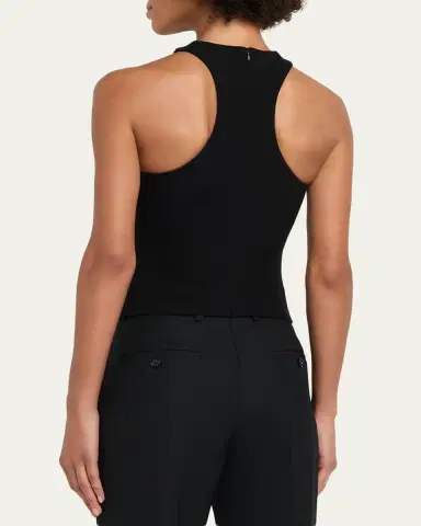 Ronny Kobo Marcel Embellished Halter Jersey Top | Thumbnail 3 Ronny Kobo Marcel Embellished Halter Jersey Top | Thumbnail 3
