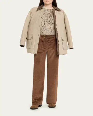 Brunello Cucinelli Mid-Rise Corduroy Straight-Leg Pants | Thumbnail 2 Brunello Cucinelli Mid-Rise Corduroy Straight-Leg Pants | Thumbnail 2