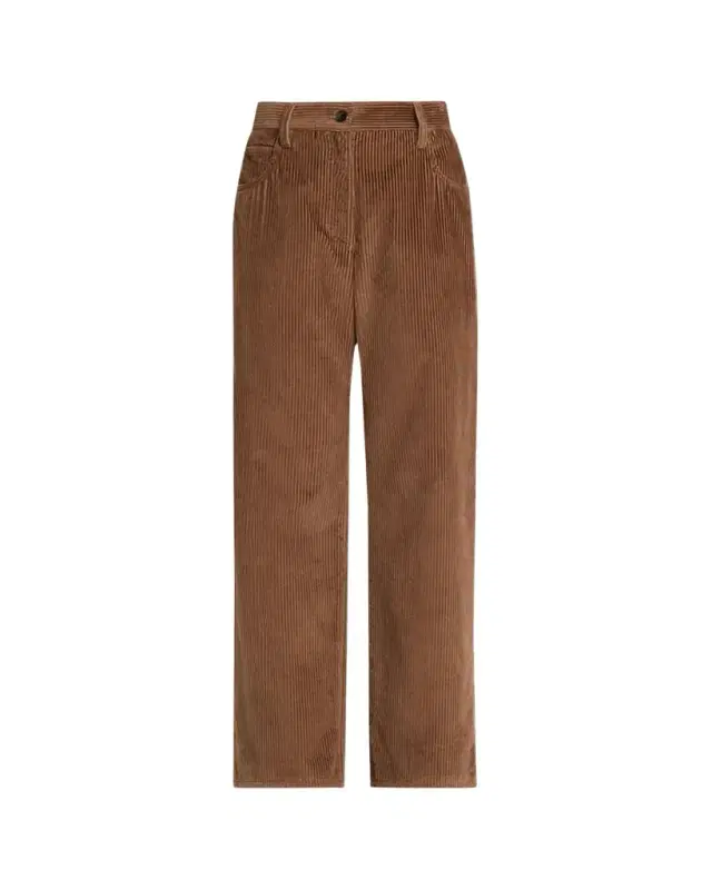 Brunello Cucinelli Mid-Rise Corduroy Straight-Leg Pants