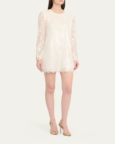 Toccin Gramercy Sequined Lace Mini Dress | Thumbnail 4 Toccin Gramercy Sequined Lace Mini Dress | Thumbnail 4