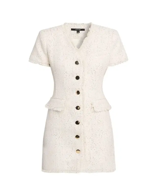 Toccin Phoebe Sequined Tweed Mini Dress