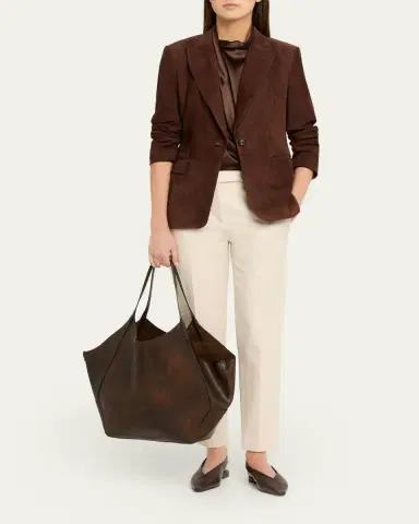 Brunello Cucinelli Suede Single-Breasted Jacket | Thumbnail 2