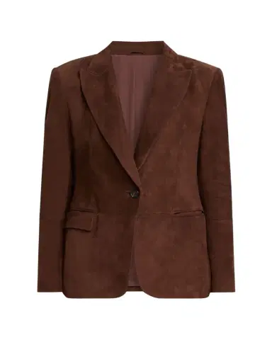 Brunello Cucinelli Suede Single-Breasted Jacket | Thumbnail 1
