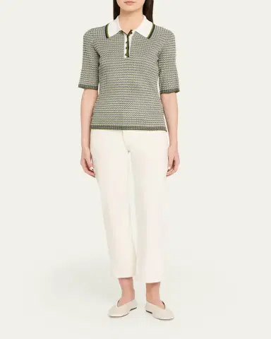 Veronica Beard Soza Compact Knit Polo Top | Thumbnail 2 Veronica Beard Soza Compact Knit Polo Top | Thumbnail 2