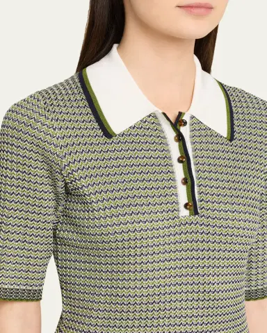 Veronica Beard Soza Compact Knit Polo Top | Thumbnail 5 Veronica Beard Soza Compact Knit Polo Top | Thumbnail 5