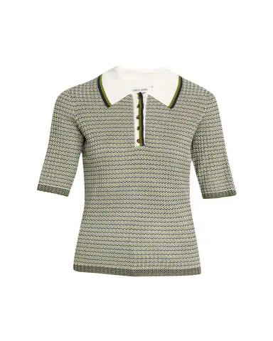 Veronica Beard Soza Compact Knit Polo Top | Thumbnail 1 Veronica Beard Soza Compact Knit Polo Top | Thumbnail 1