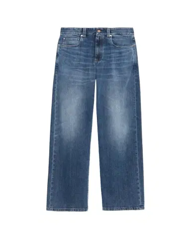 Brunello Cucinelli Straight-Leg Medium Wash Denim Jeans | Thumbnail 1 Brunello Cucinelli Straight-Leg Medium Wash Denim Jeans | Thumbnail 1