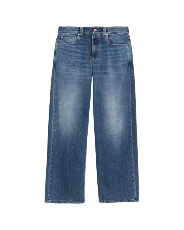 Brunello Cucinelli Straight-Leg Medium Wash Denim Jeans