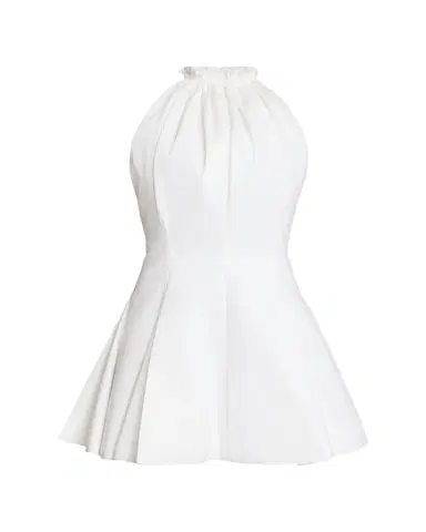 Balmain Cotton Poplin Halter Mini Dress | Thumbnail 1 Balmain Cotton Poplin Halter Mini Dress | Thumbnail 1
