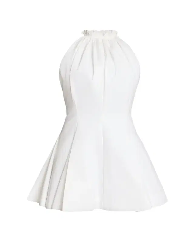 Cotton Poplin Halter Mini Dress