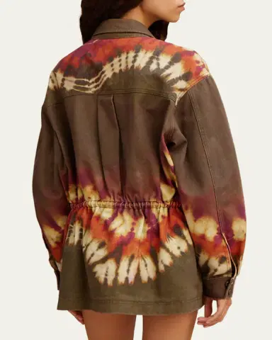 ALÉMAIS Marilyn Tie-Dye Denim Utility Jacket | Thumbnail 3 ALÉMAIS Marilyn Tie-Dye Denim Utility Jacket | Thumbnail 3