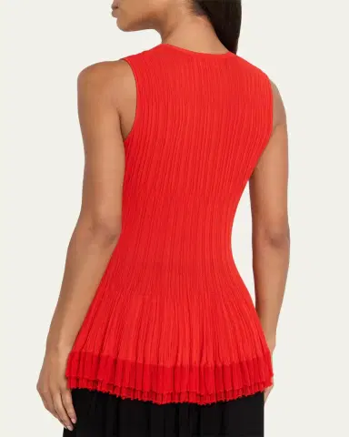 Ashlyn Shino Ruffle Rib Knit Tank Top | Thumbnail 3 Ashlyn Shino Ruffle Rib Knit Tank Top | Thumbnail 3