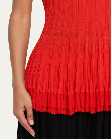 Ashlyn Shino Ruffle Rib Knit Tank Top | Thumbnail 5 Ashlyn Shino Ruffle Rib Knit Tank Top | Thumbnail 5