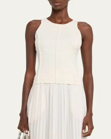 Toccin Joyce Seamed Cable-Knit Tank Top | Thumbnail 4 Toccin Joyce Seamed Cable-Knit Tank Top | Thumbnail 4