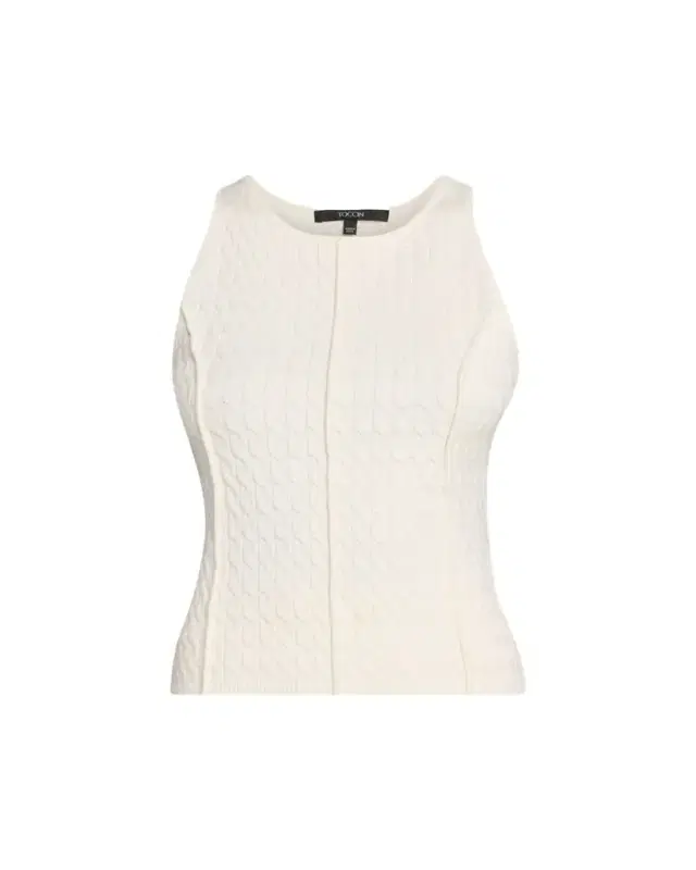 Joyce Seamed Cable-Knit Tank Top
