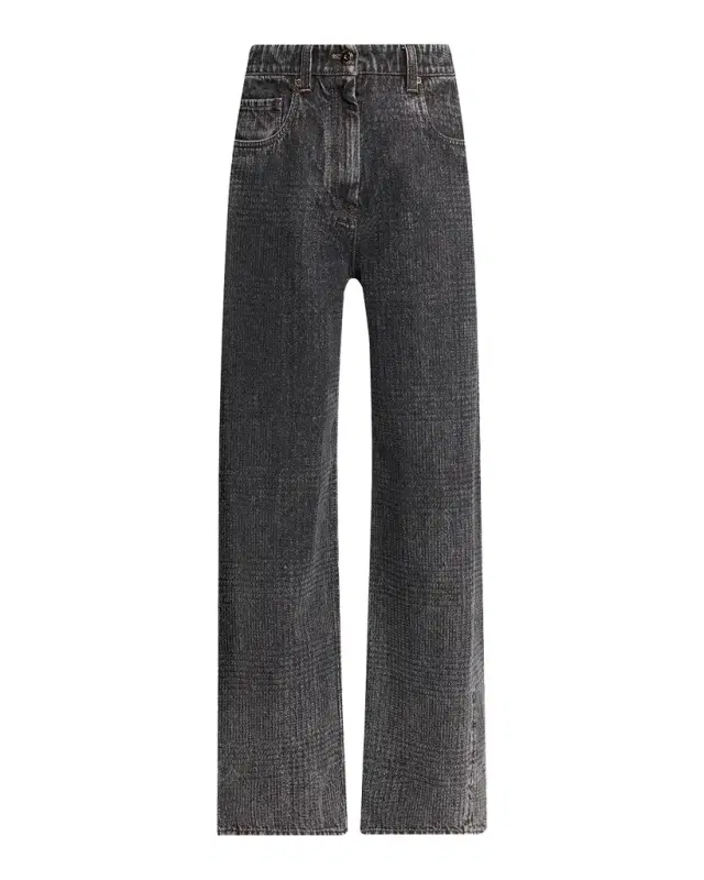 Brunello Cucinelli Wide-Leg Denim Trousers