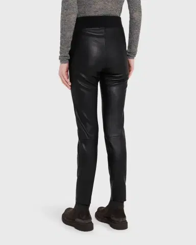 Brunello Cucinelli Leather Ankle Pants | Thumbnail 3