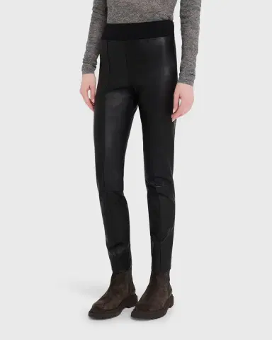 Brunello Cucinelli Leather Ankle Pants | Thumbnail 4