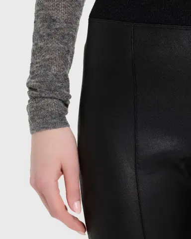 Brunello Cucinelli Leather Ankle Pants | Thumbnail 5