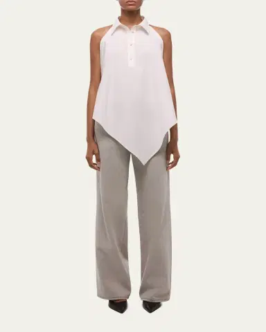 Helmut Lang Collar Scarf Top | Thumbnail 2 Helmut Lang Collar Scarf Top | Thumbnail 2