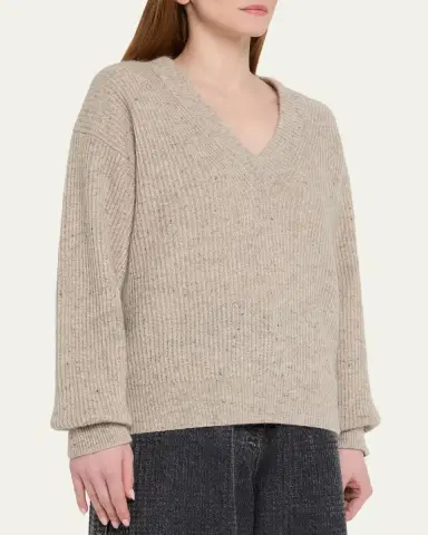 Brunello Cucinelli Shimmering Cashmere-Mohair Crewneck Sweater | Thumbnail 4