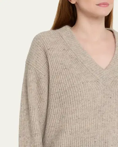 Brunello Cucinelli Shimmering Cashmere-Mohair Crewneck Sweater | Thumbnail 5