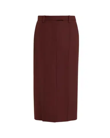 Brunello Cucinelli Long Wool Double Pleat Skirt | Thumbnail 1