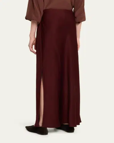 Brunello Cucinelli Long Double-Vent Skirt | Thumbnail 3