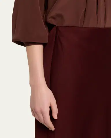 Brunello Cucinelli Long Double-Vent Skirt | Thumbnail 5