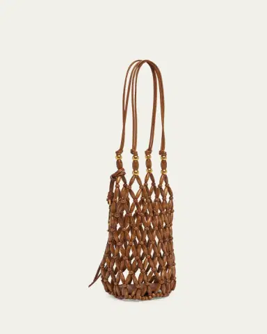 Saint Laurent Mini Bucket Bag in Wood | Thumbnail 3 Saint Laurent Mini Bucket Bag in Wood | Thumbnail 3
