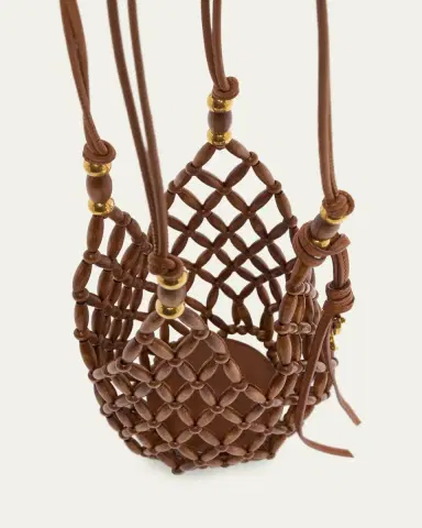 Saint Laurent Mini Bucket Bag in Wood | Thumbnail 4 Saint Laurent Mini Bucket Bag in Wood | Thumbnail 4