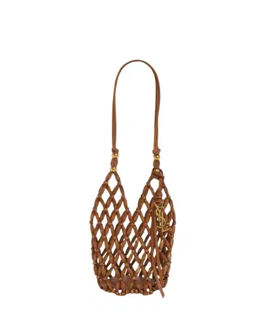 Saint Laurent Mini Bucket Bag in Wood | Thumbnail 1 Saint Laurent Mini Bucket Bag in Wood | Thumbnail 1