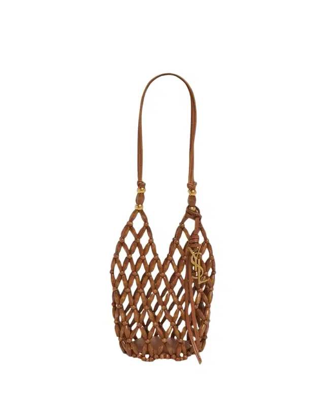 Saint Laurent Mini Bucket Bag in Wood