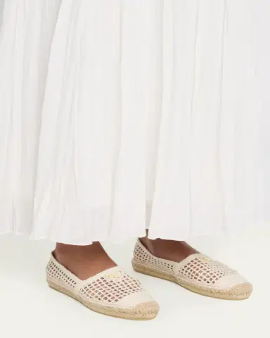 Prada Triangle Logo Crochet Espadrilles | Thumbnail 2 Prada Triangle Logo Crochet Espadrilles | Thumbnail 2