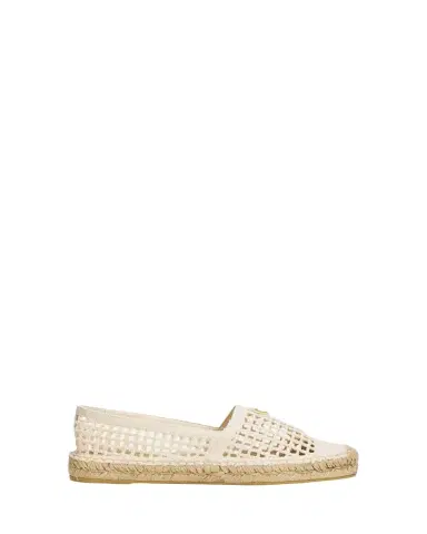 Prada Triangle Logo Crochet Espadrilles | Thumbnail 1 Prada Triangle Logo Crochet Espadrilles | Thumbnail 1