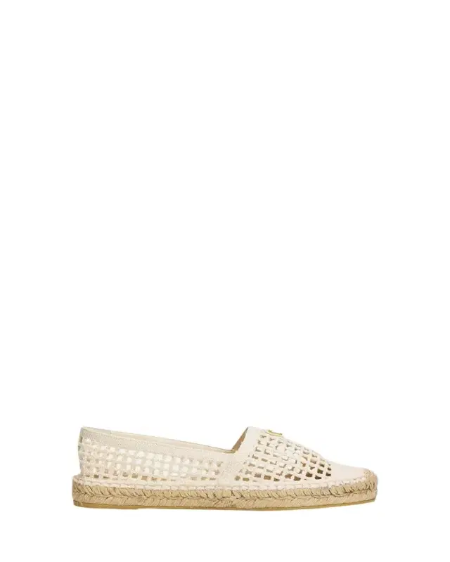 Prada Triangle Logo Crochet Espadrilles