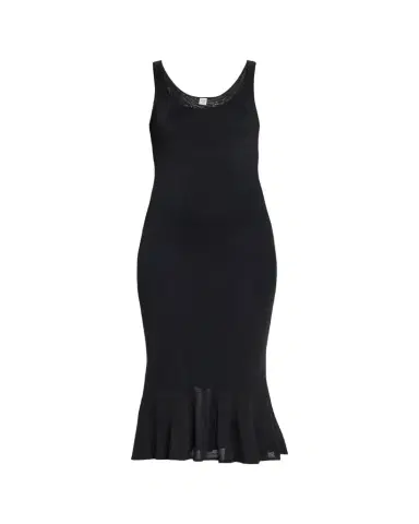TOTEME Fluted Hem Sleeveless Midi Dress | Thumbnail 1 TOTEME Fluted Hem Sleeveless Midi Dress | Thumbnail 1