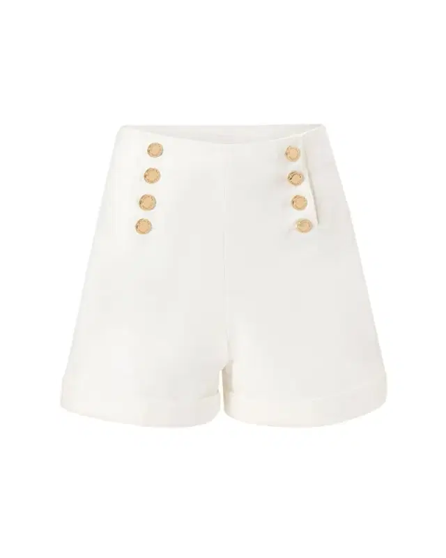 Carolina Herrera High-Rise Button-Front Sailor Shorts