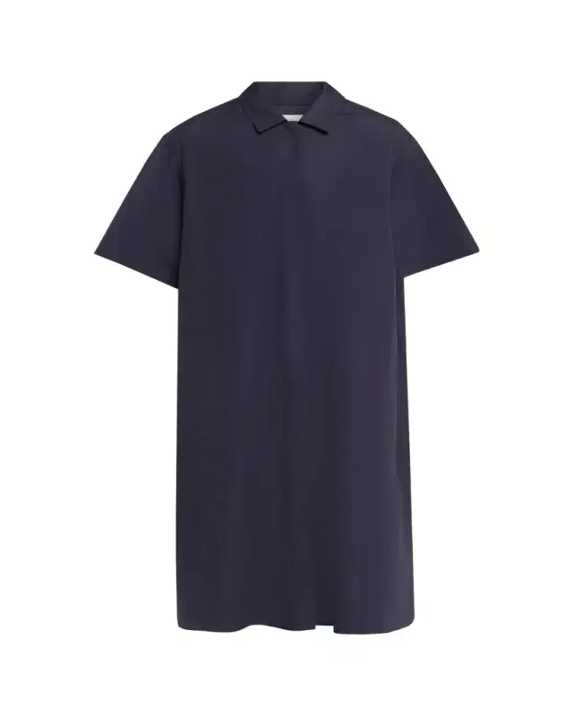 Lafayette 148 New York Pleated Cotton Shift Shirtdress